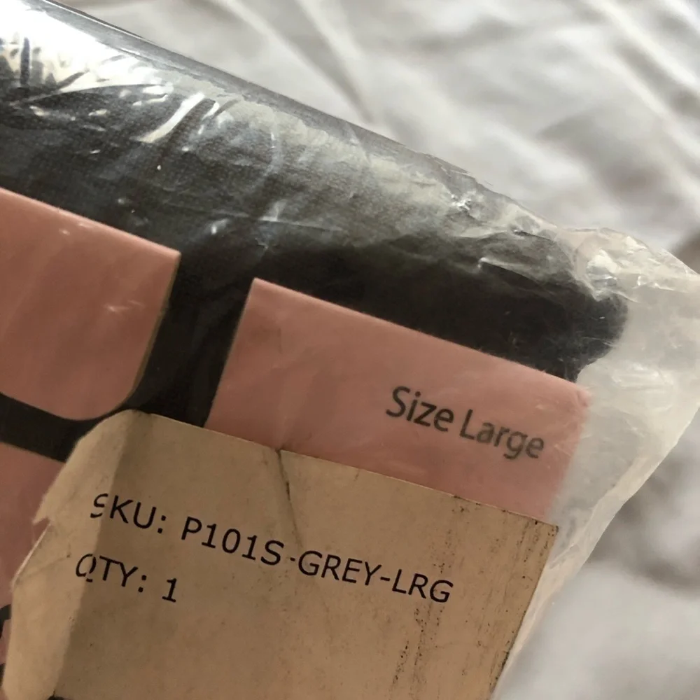 Plush Full Foot Tights Grey Size Large